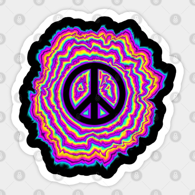 psychedelic transparent pink peace sign Sticker by DrewskiDesignz